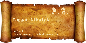 Magyar Nikolett névjegykártya