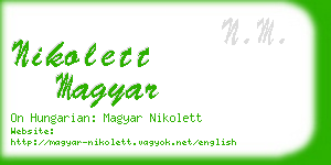 nikolett magyar business card